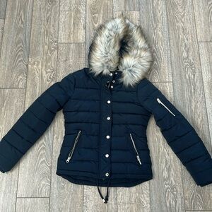 Topshop - fur hoodie jacket